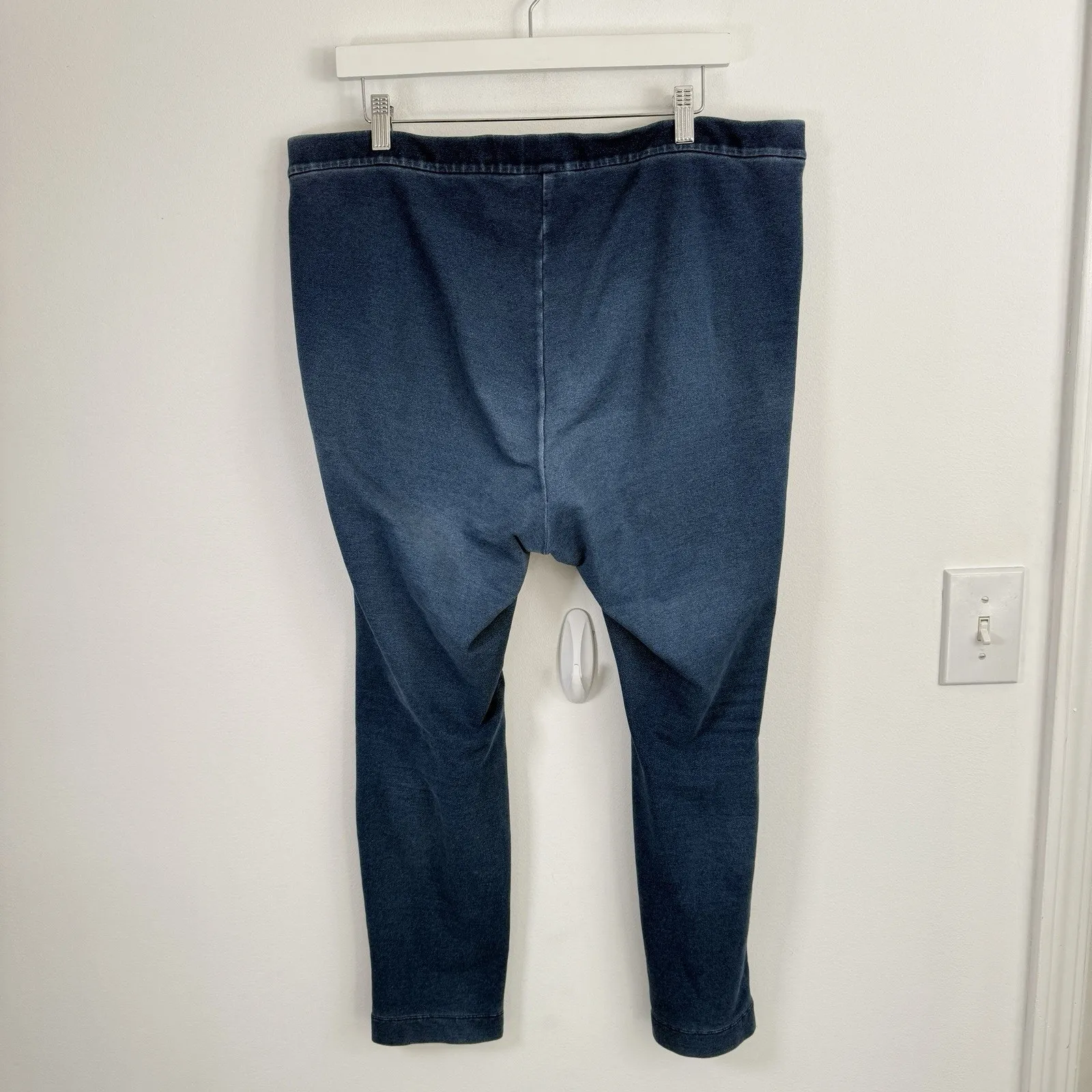 J Jill Pure Jill Indigo Ankle Leggings Blue Pull On Dark Wash Stretch Womens XL - Image 4