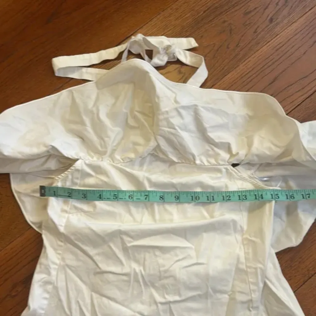 Rebecca Taylor White tie ruffled blouse size 2 - Image 3