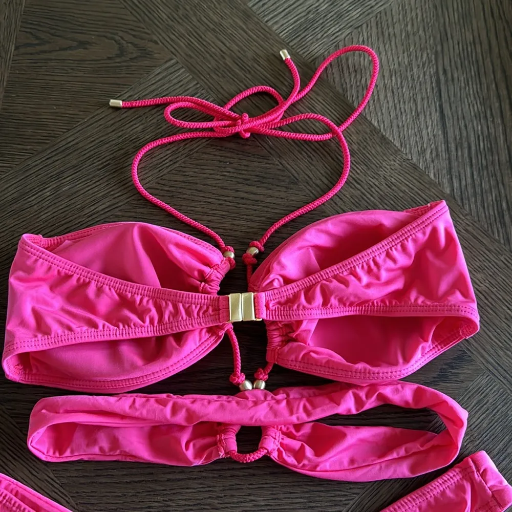 VIX PAULA HERMANNY Gi Bikini SET In Pink - Bubblegum, Large, $236 - Image 12
