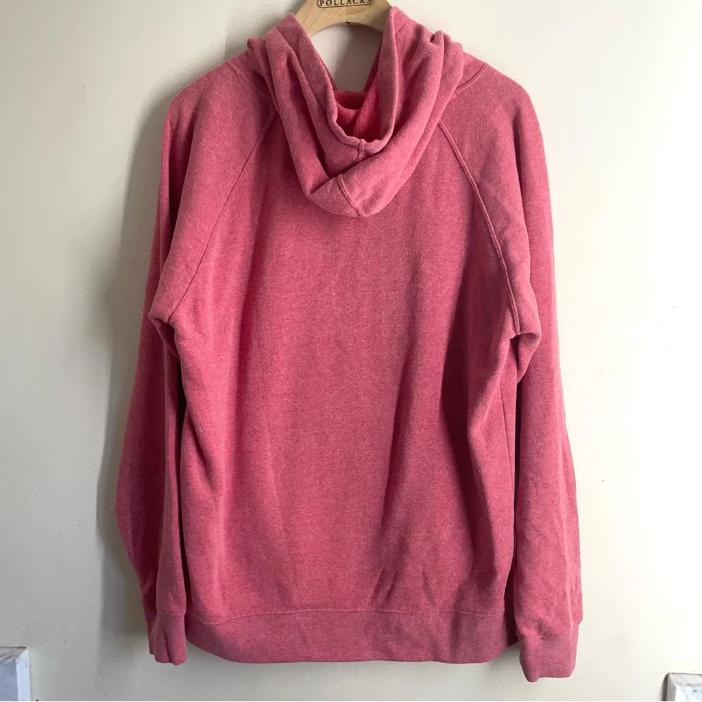 Nantucket Map Graphic Hoodie Sweatshirt Pink Fleece Lined size XL - Image 2