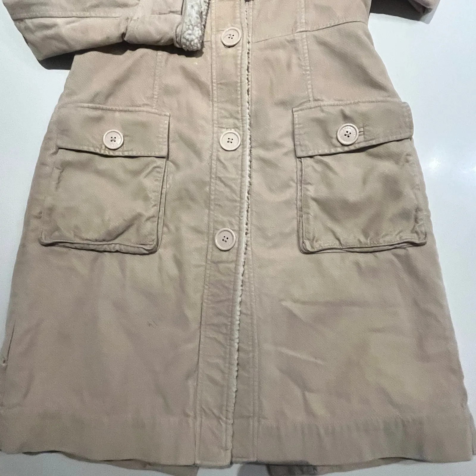 American Eagle Outfitters Women’s Barn Coat M Long Length Sherpa‎ Lined Corduroy - Image 3