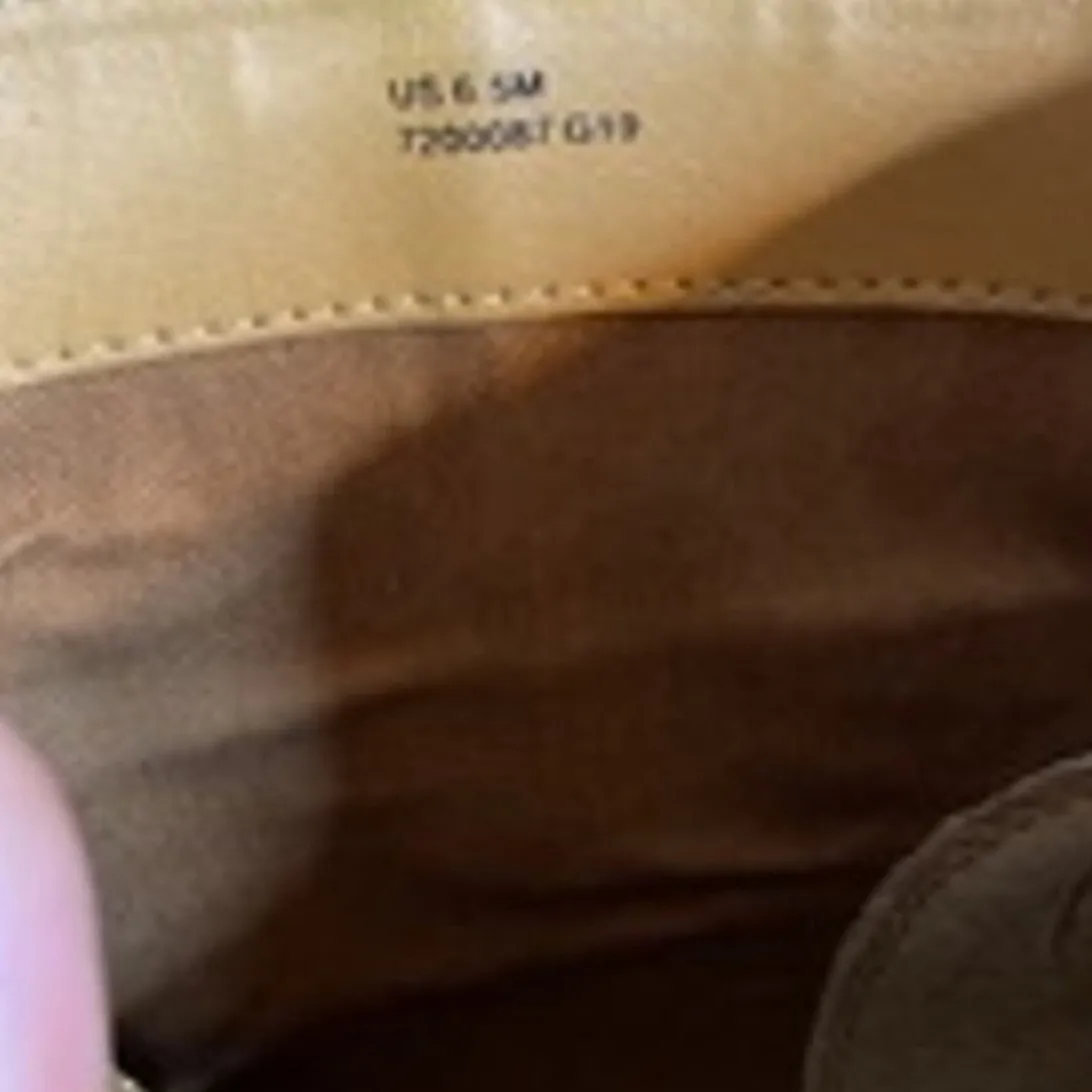 Patricia Nash Tan Leather Tassel Ankle Boots Wooden Heel Women’s 6M - Image 4