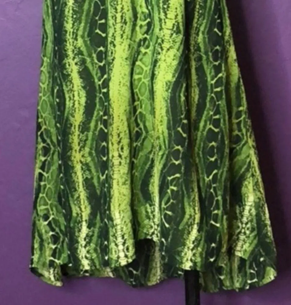Jessica Simpson Pretoria Highlow Green Snake
Print Dress S - Image 3
