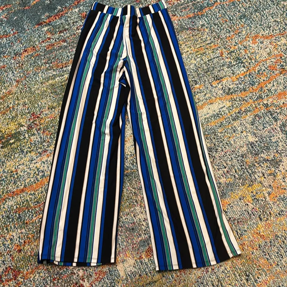 Bobbie Brooks Multicolor Striped Stretch High Rise pants - Image 3