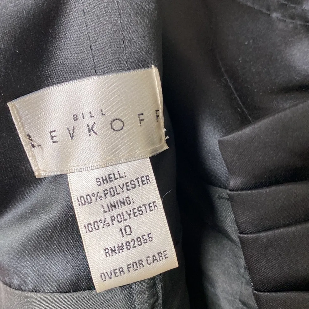 Bill Levkoff Black One Shoulder Dress‎ - Image 9