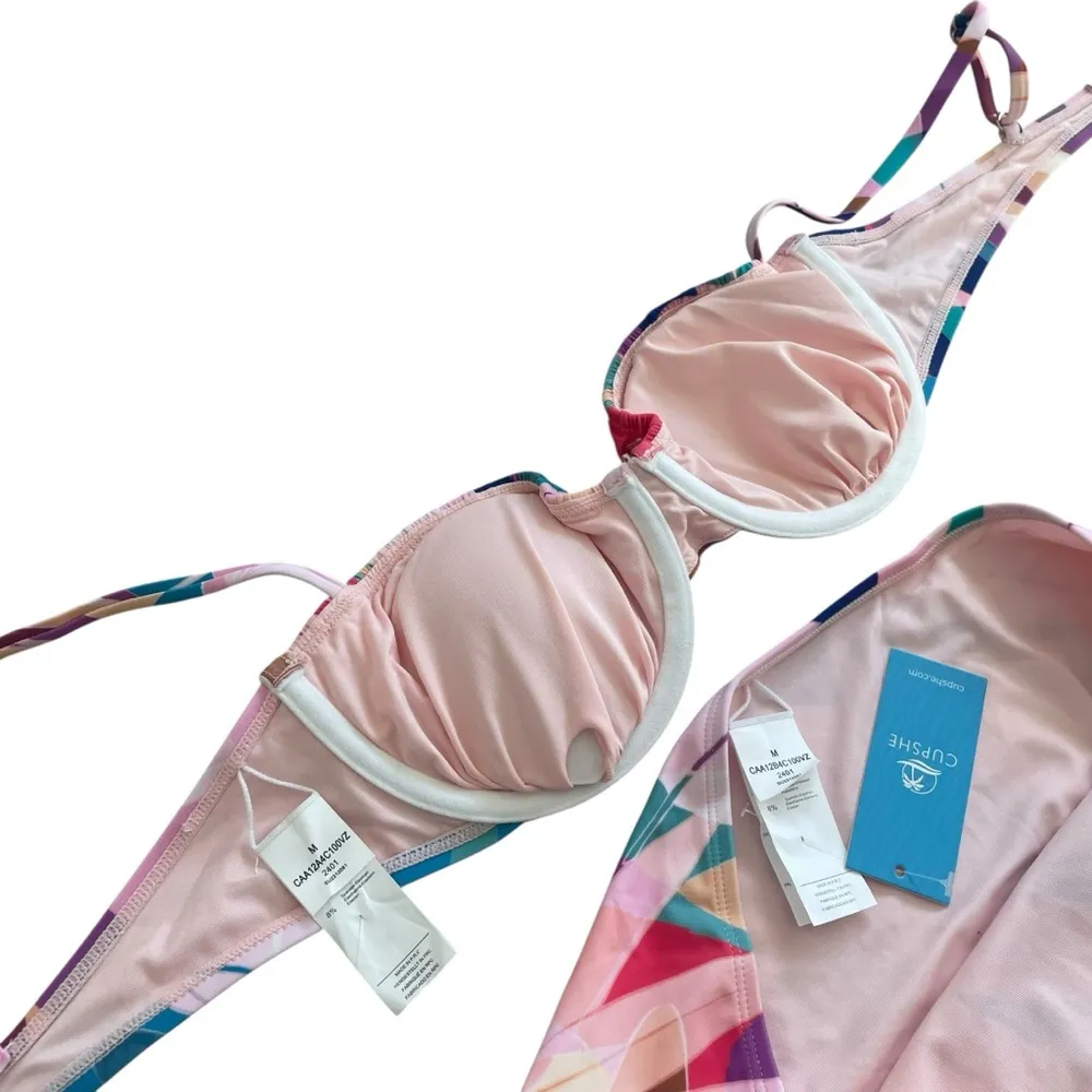 NWT Cupshe Colorful Geometric Bikini Set - Image 7