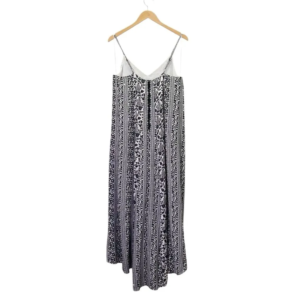 Alice + Olivia Rowley Midi Dress Black & White Boho Print Loose Fit Size Small - Image 10