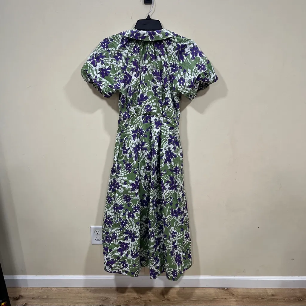 English Factory Casual Print Pleat Midi Dress FLORAL PRINTED MIDI DRESS size XS - Image 8