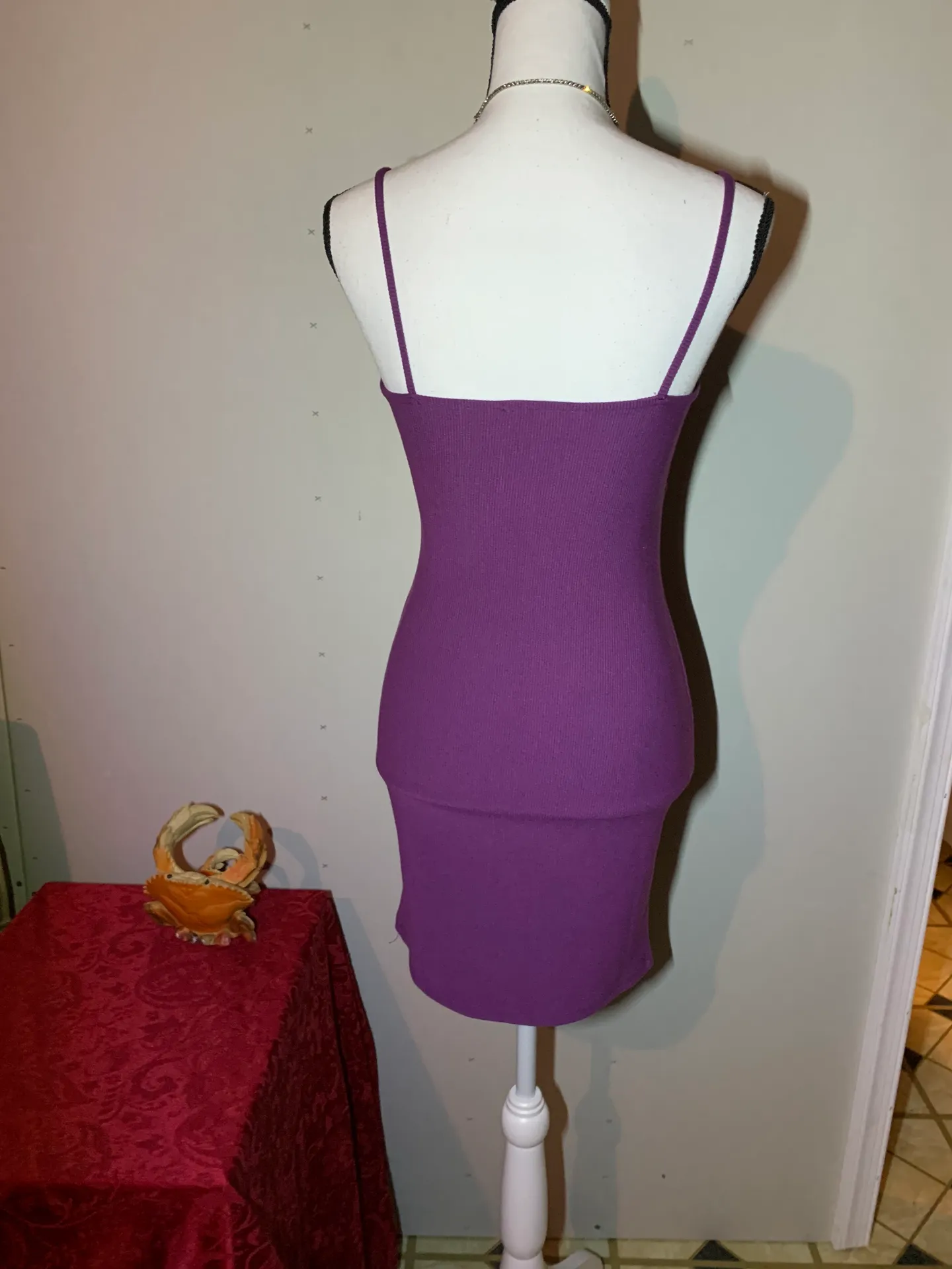 Purple Plunge Dress - Image 6