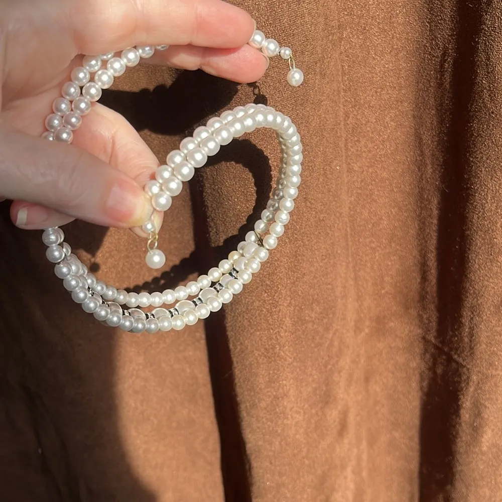 Gorgeous pearl and sparkle bead choker necklace - Image 9