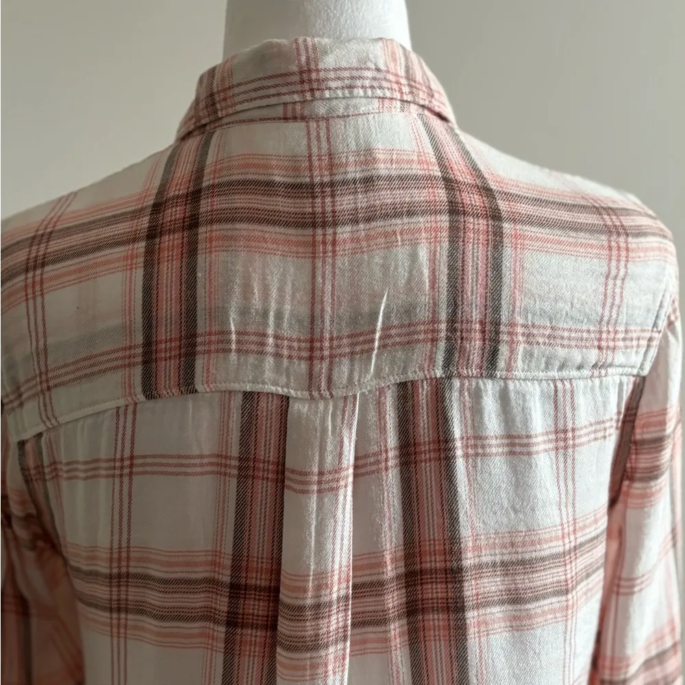 Long Sleeve Button Down Plaid Size S - Image 5