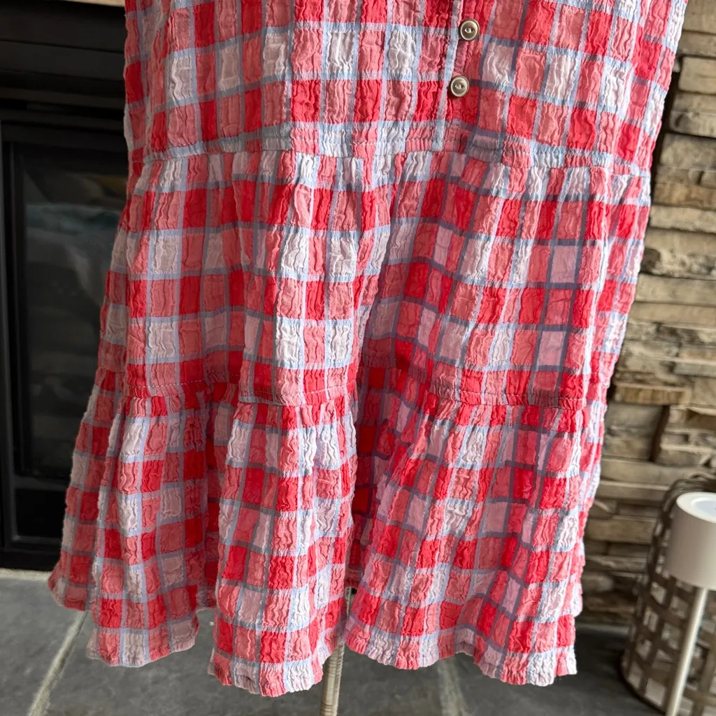 Anthropologie Checkered Sleeveless Blouse - Image 4