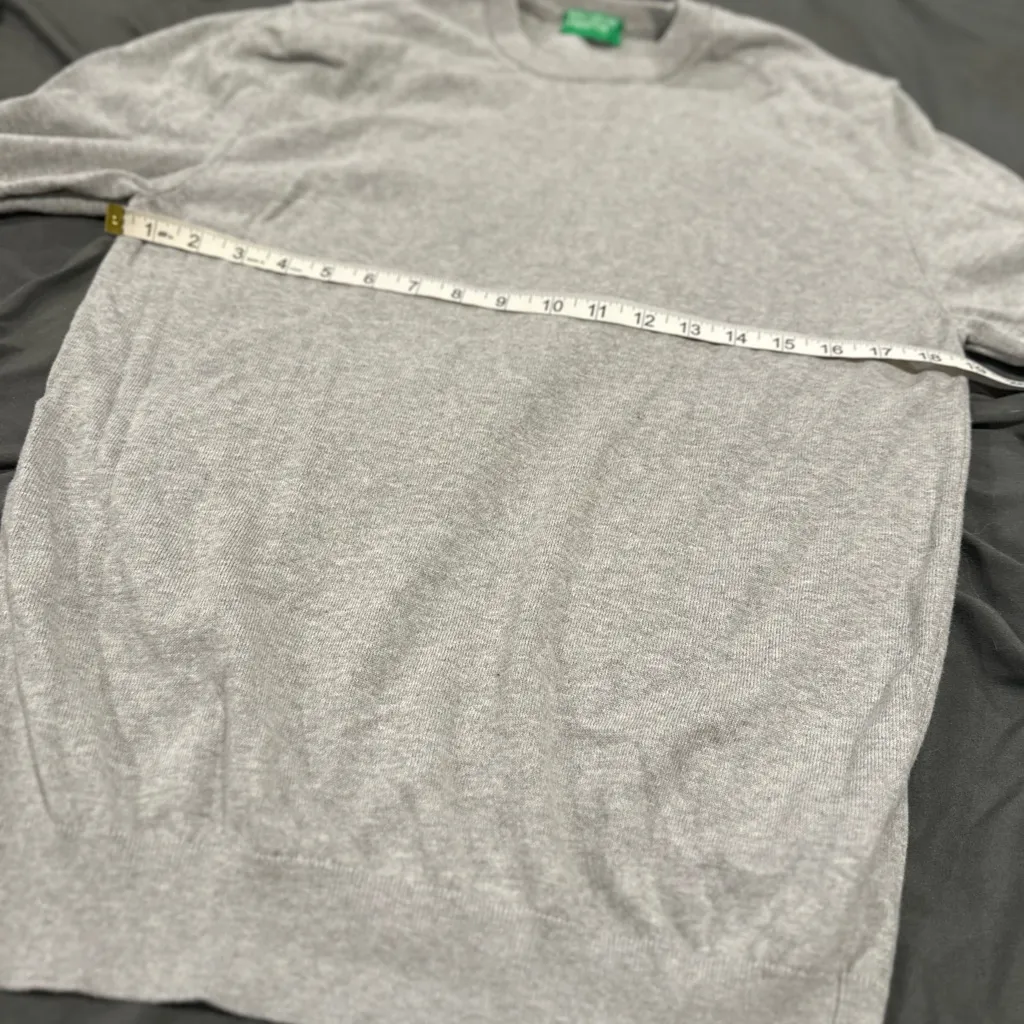 Vintage Women’s Sz: M United Colors Of Benetton Gray Pullover Cotton Sweater. - Image 3