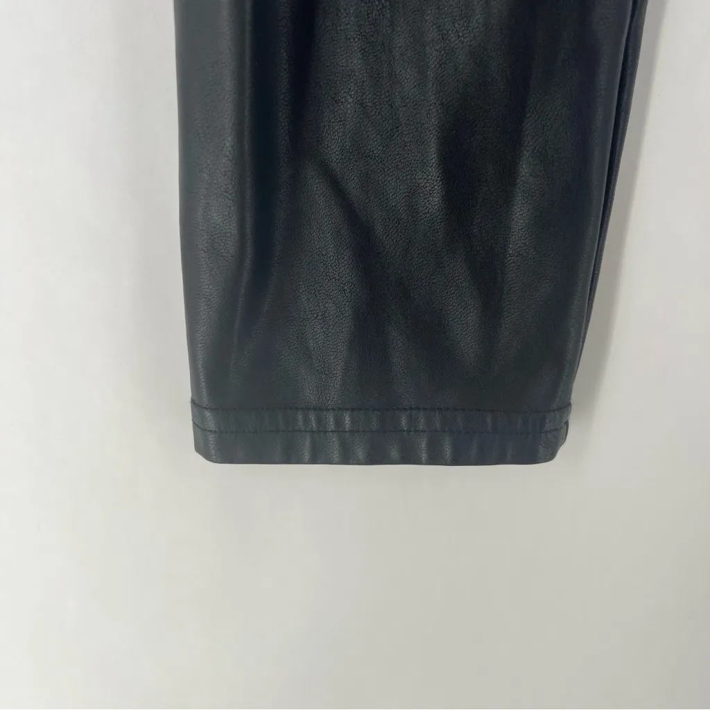 Aritzia Wilfred Free Daria Pant High Waisted Vegan Leather Leggings Black Size S - Image 5