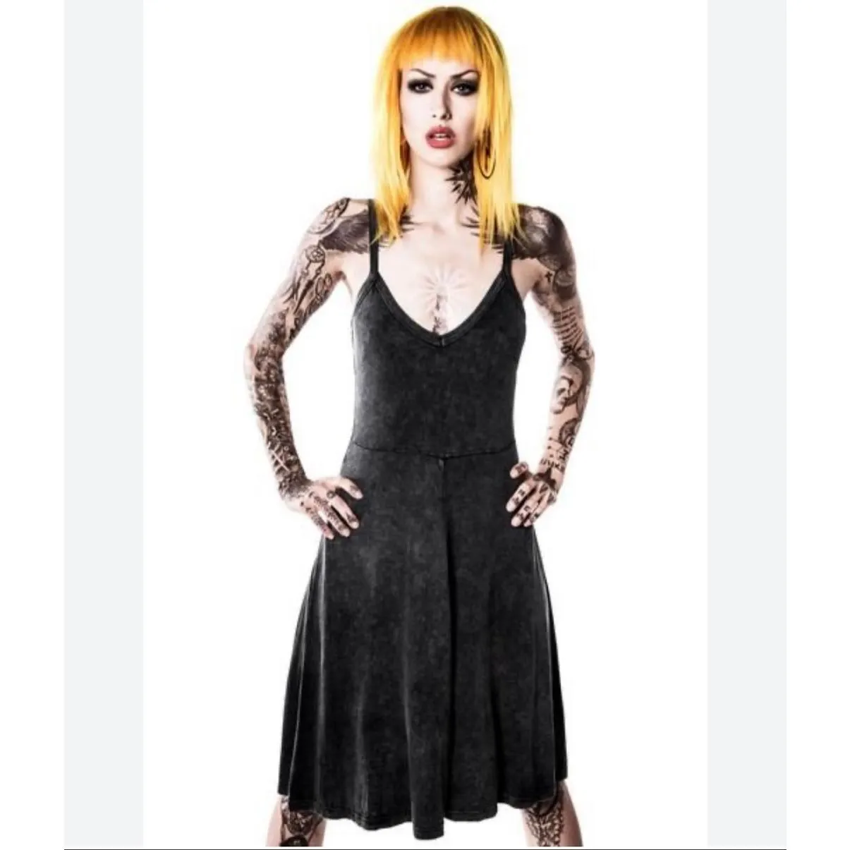 KILLSTAR  Strappy Back Stretch Mini Dress Size Medium - Image 13