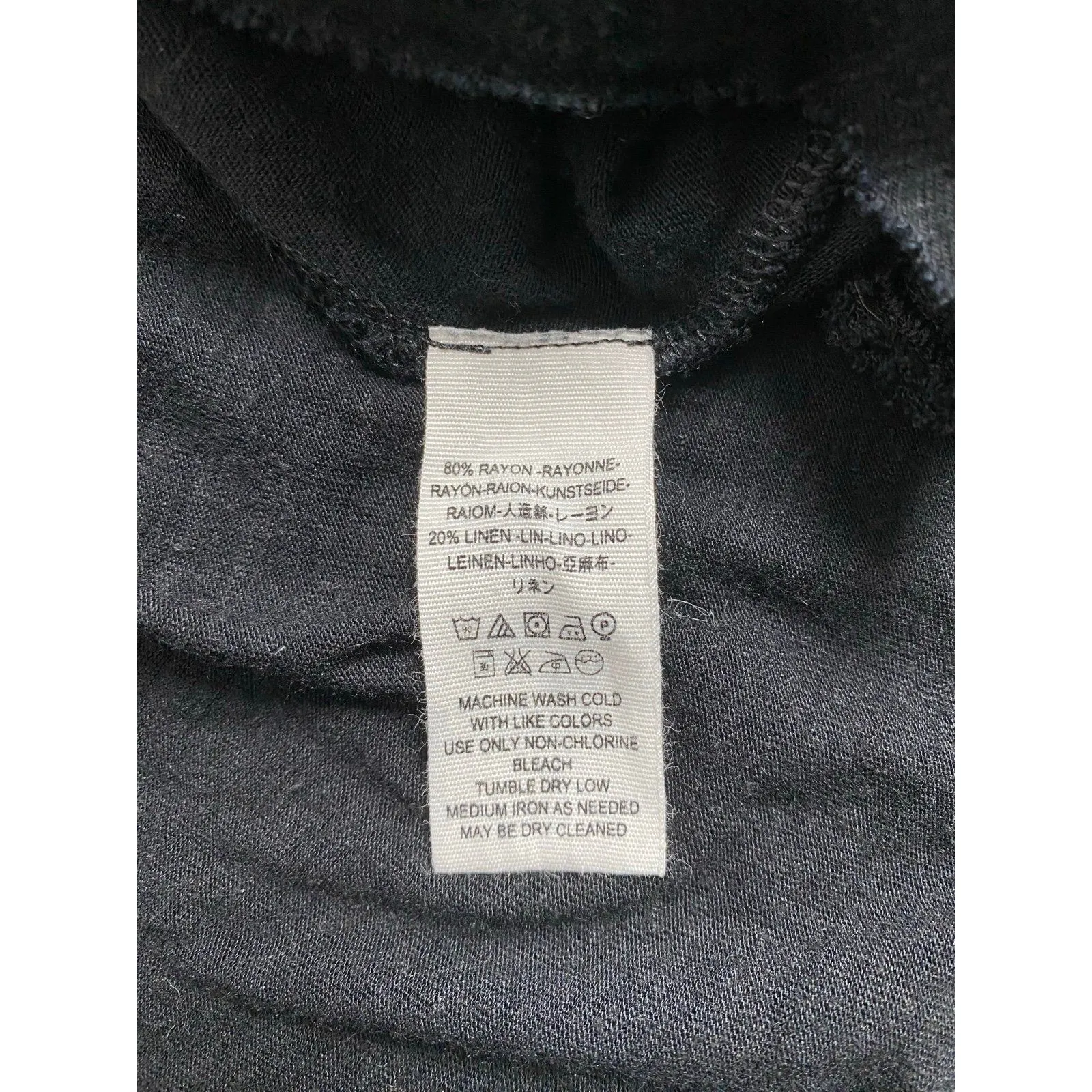 Free People Black Button Front Tiered Mini Dress Women’s Size M - Image 6