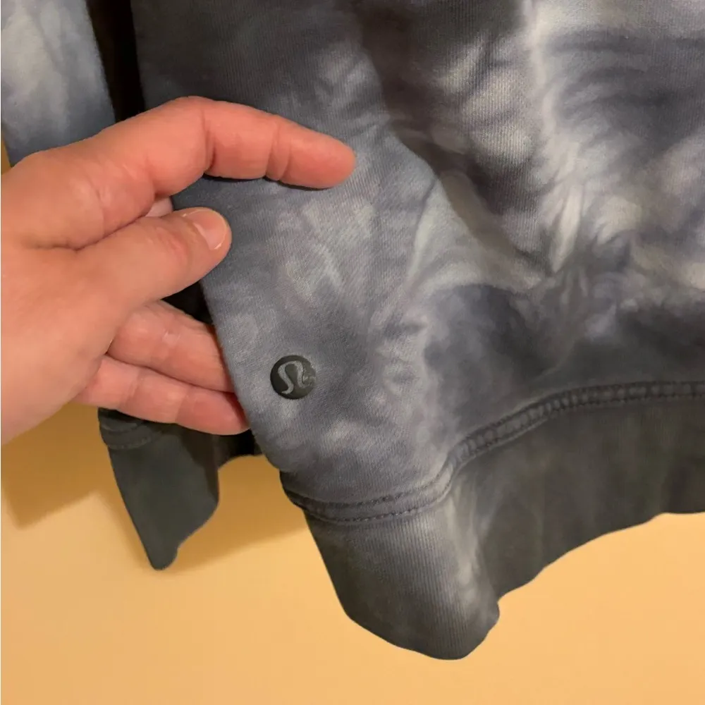 All Yours Fleece Tie Dye Hoodie in Marmoleado Tie Dye Graphite Gray - Image 5