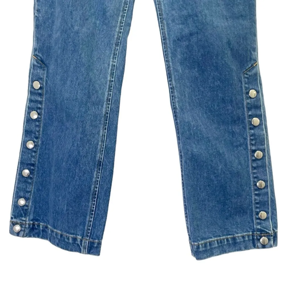 Rag & Bone Dylan Snap Retro Cropped Kick Flare Jeans in Vintage Bloo Size 27 | 4 - Image 6