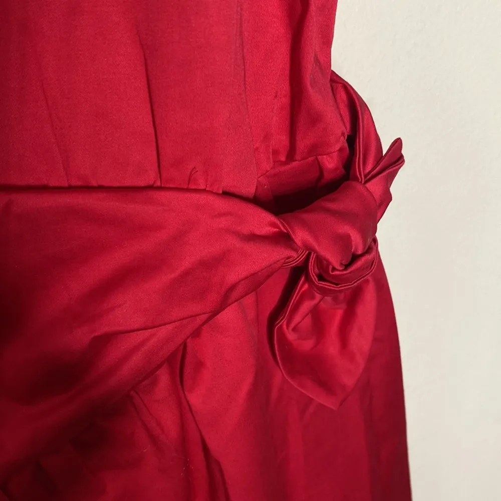 Moschino Cheap & Chic red pinup style square neck side wrap dress size 4 - Image 8