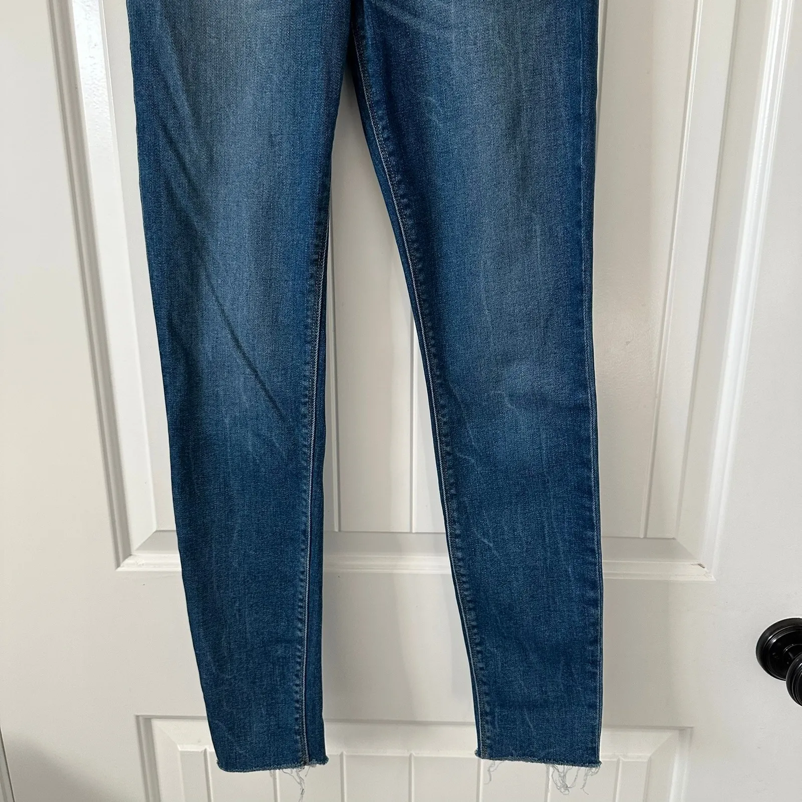 Hudson Barbara Super Skinny Jeans Raw Hem High Rise Denim Size 26‎ - Image 3