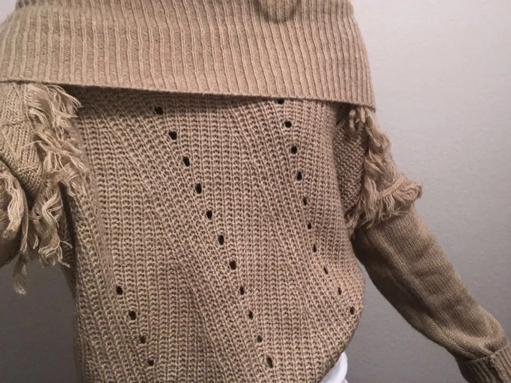 Knox Rose Tan Off Shoulder Sweater  - Image 3