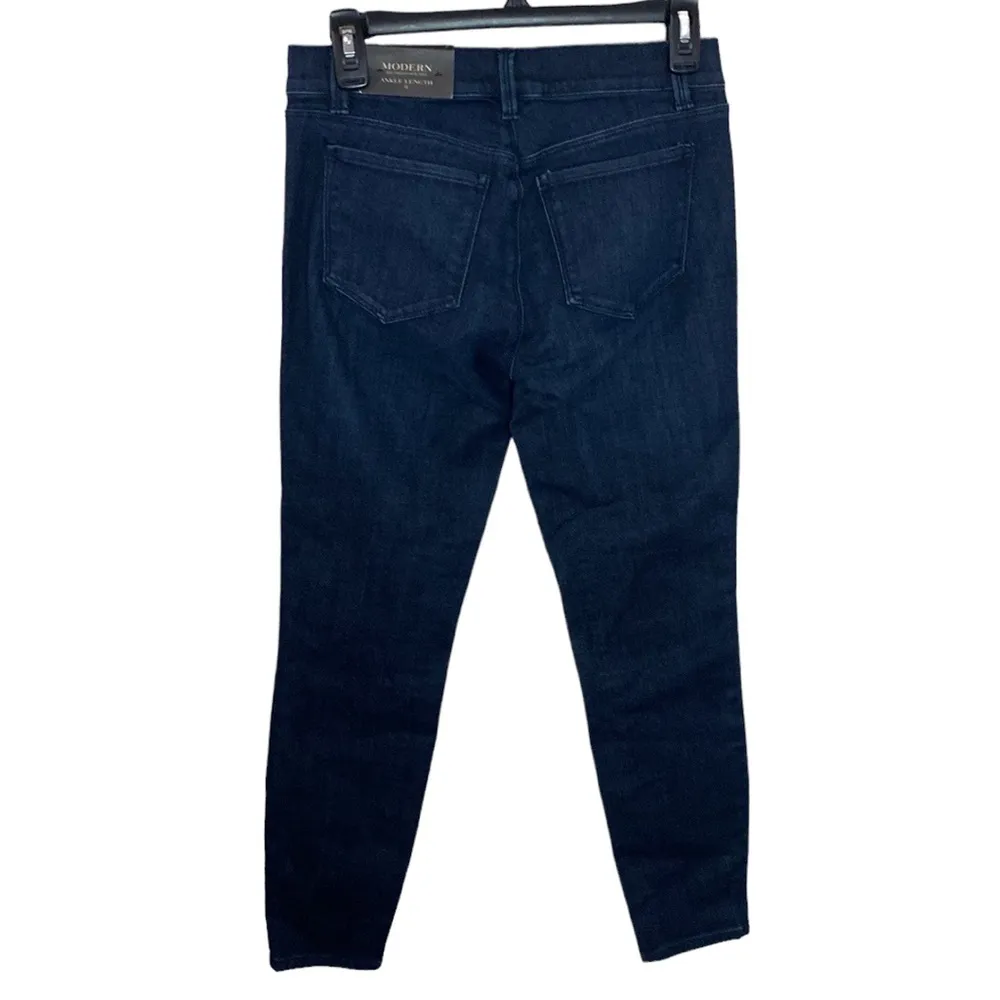 Ann Taylor Factory modern ankle length slim dark wash jeans size 0 Blue - Image 3