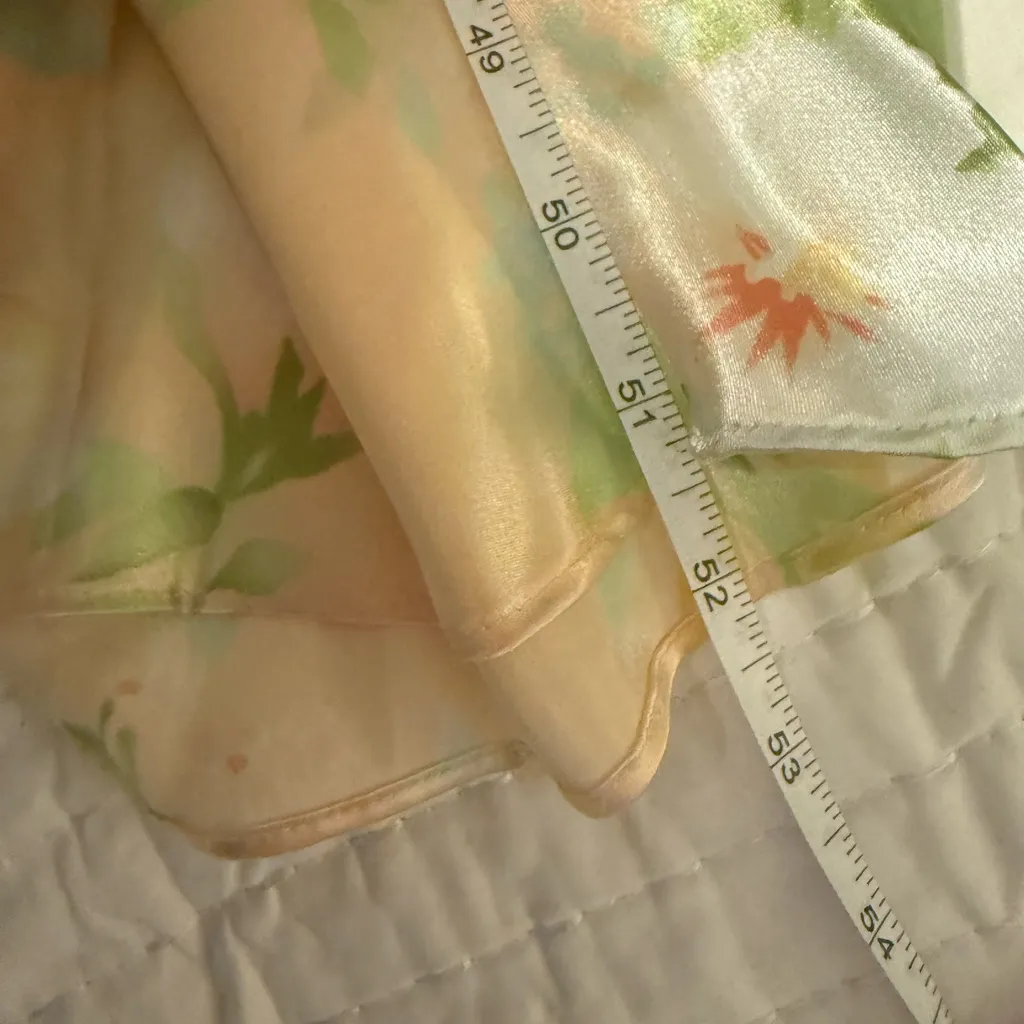 Oscar de la Renta Pink Label Satin Floral Nightgown Slip Dress Women’s S - Image 4