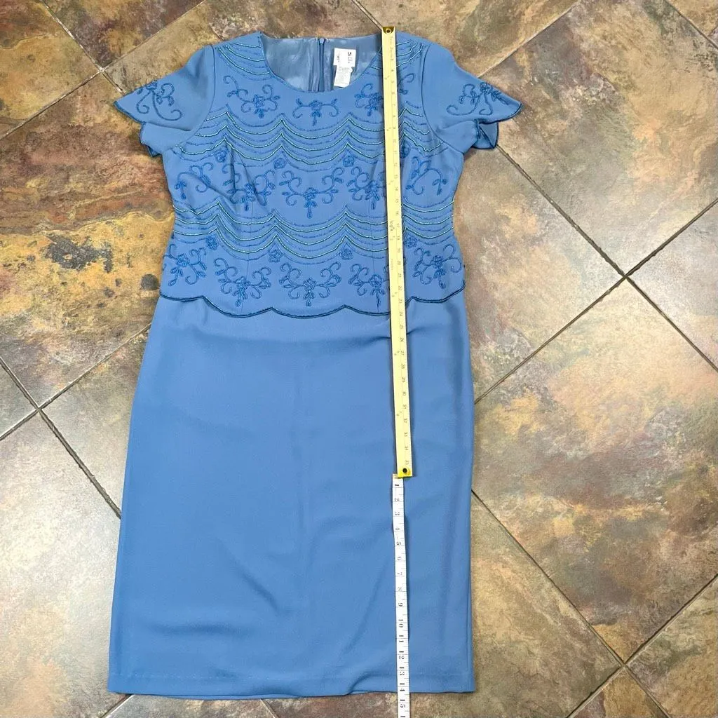 R&M Richards Formal Cocktail Dress Beaded Overlay 18W - Image 10