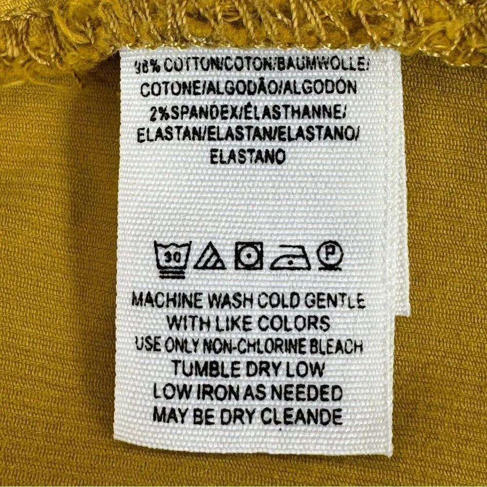 We The Free Free People Y2K Joanie Corduroy Button Up Micro Mini Skirt Yellow 29 - Image 9