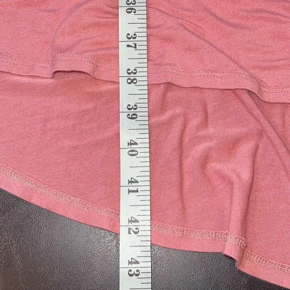 Lularoe Womens Hi Low Dress Round Neck Short Sleeve Midi Casual Pink Size Medium - Image 7