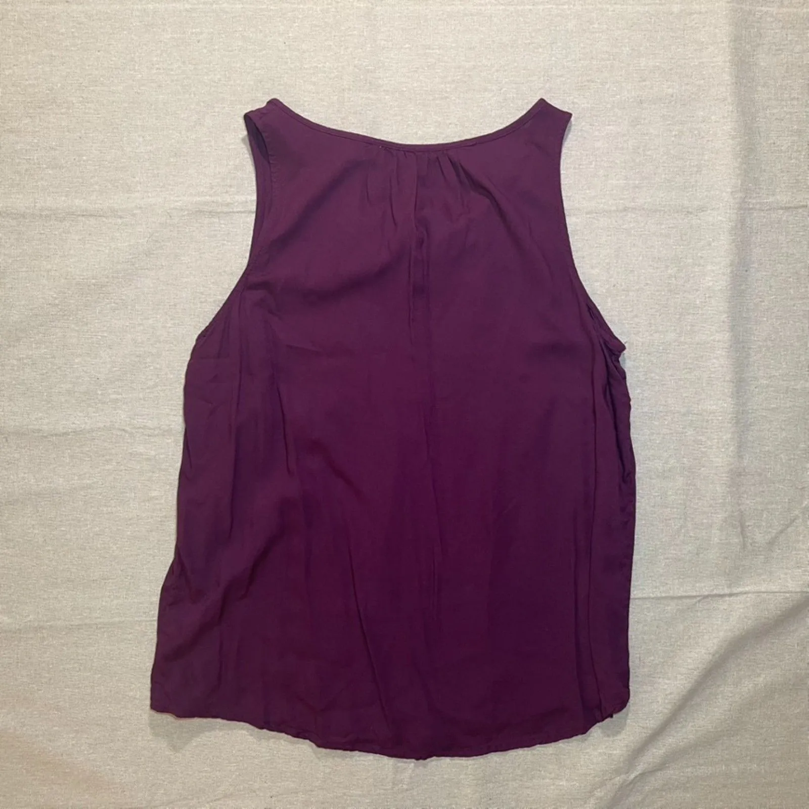 Sonoma | Plum Embroidered Boho Sleeveless Top | Medium - Image 3