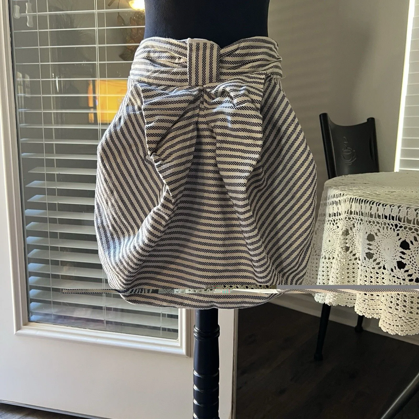 Eva Franco Mini Skirt Sz 10 Bubble Hem Bow - Image 2