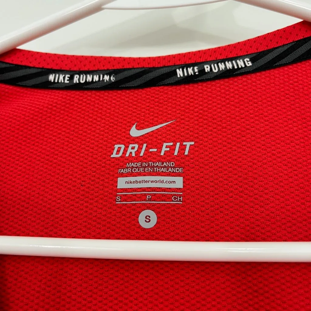 Nike  Small Red Mesh Short Sleeve Athletic Tech Tee - Image 3