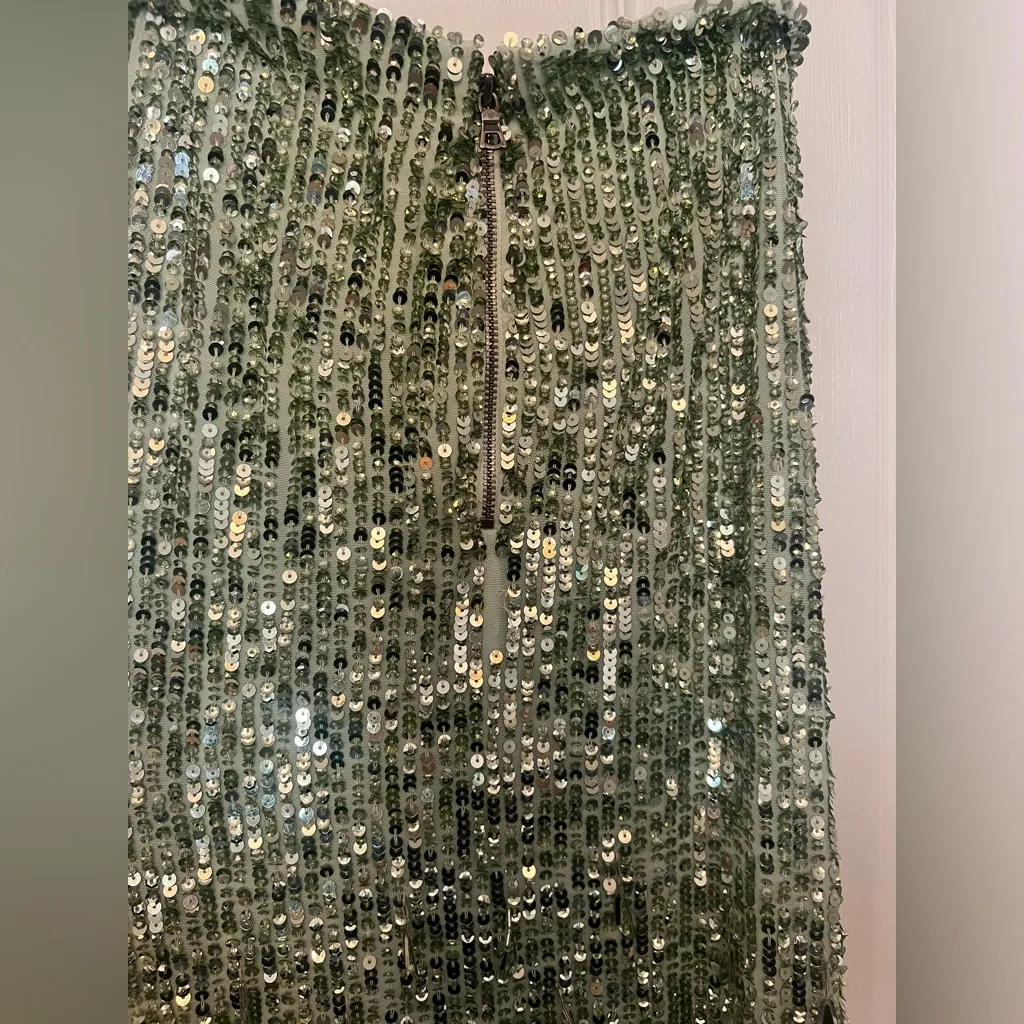 NWT Alice + Olivia Charity Embellished Gown Skirt in Sea Spray - Image 16