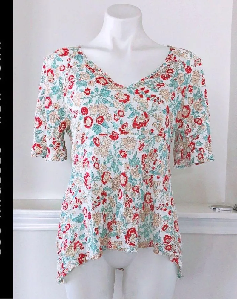Rachel Zoe Floral Top, V-Neck Blouse Size S New with Tag - Image 12