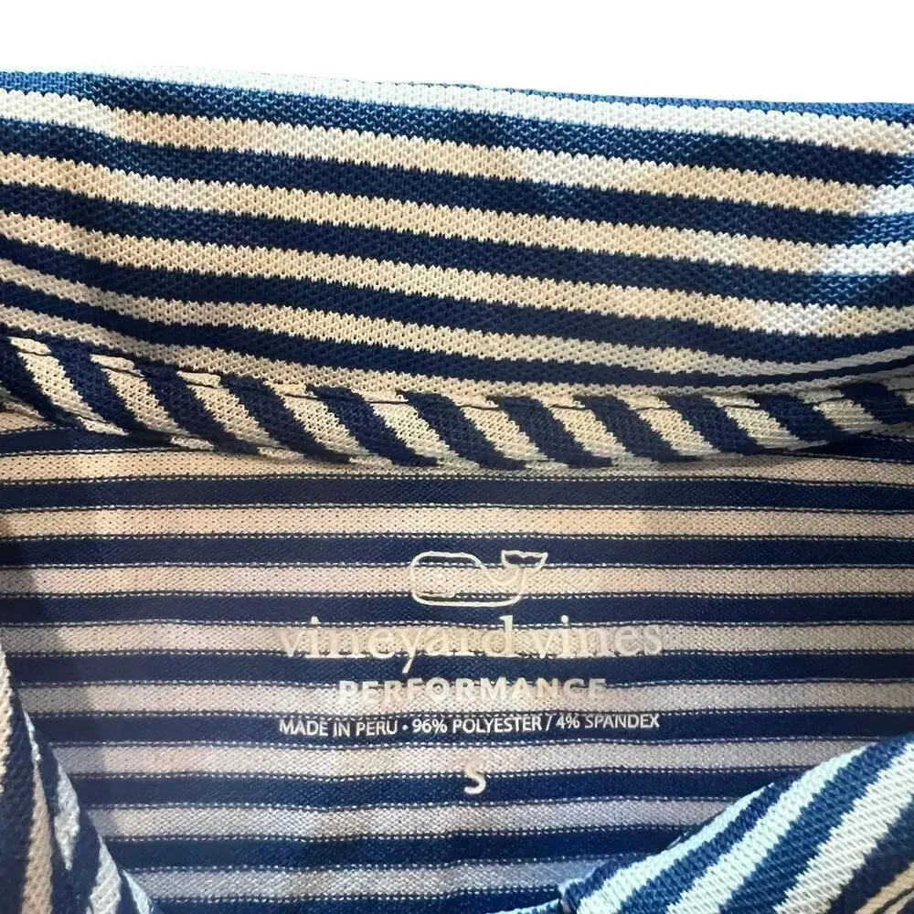 Vineyard Vines Womens Small Lander University Bearcats Striped Short Sleeve Polo - Image 3