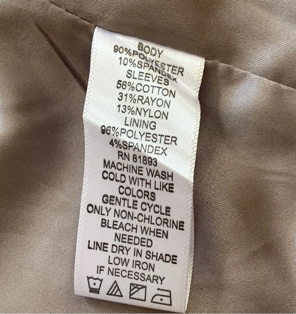 H by Halston Jacket Lilac Faux Suede Sweater Knit Long Sleeves Belted Size 4 - Image 9