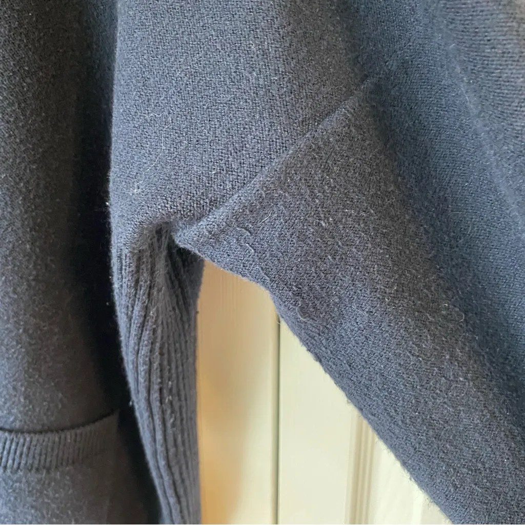 J Jill Oversized Cardigan Women 2XL Navy Slouchy Pockets Dolman Sleeve Blue Size 2X - Image 4