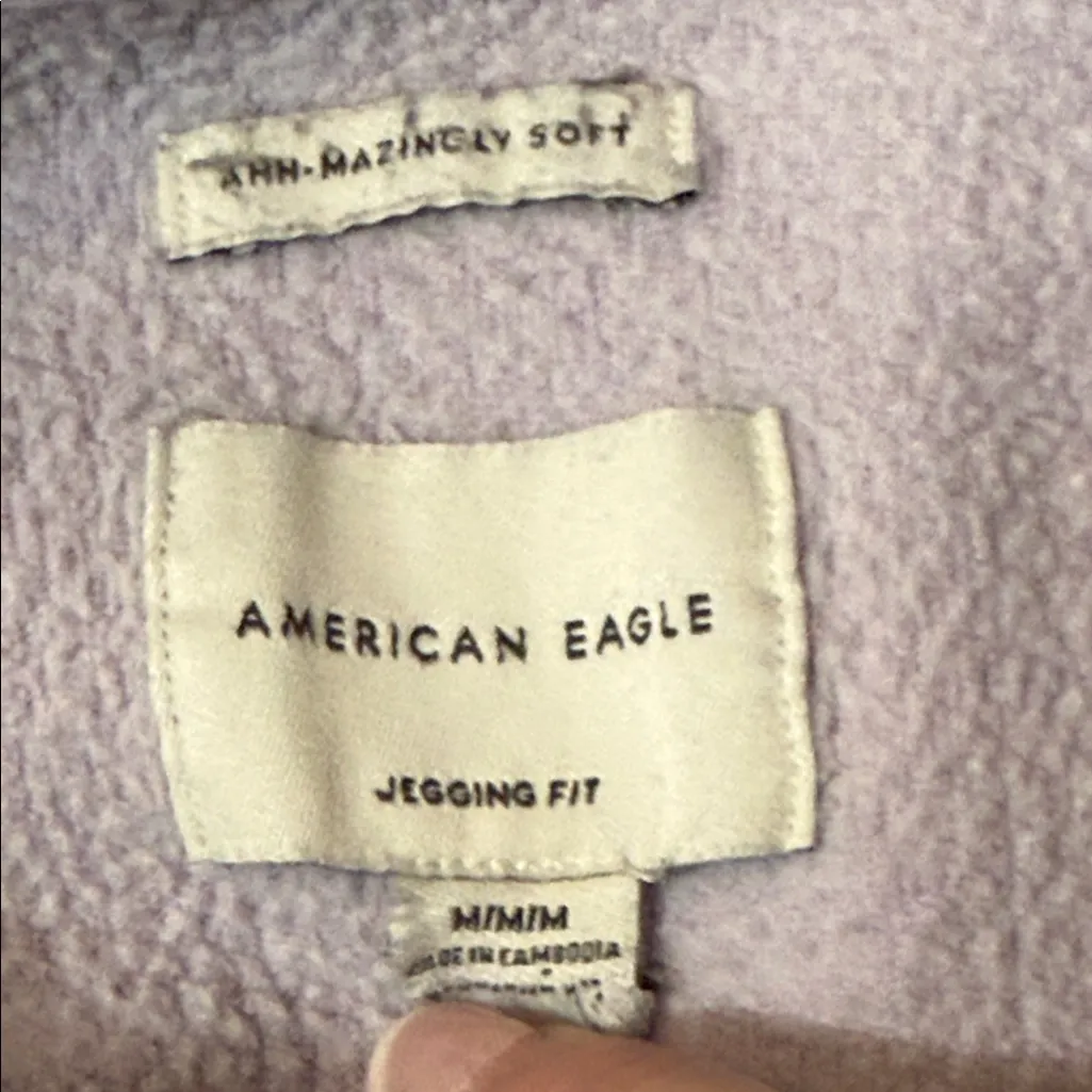 AMERICAN EAGLE Oversized Jegging Fit Lavender Crewneck Sweatshirt Size - Image 6