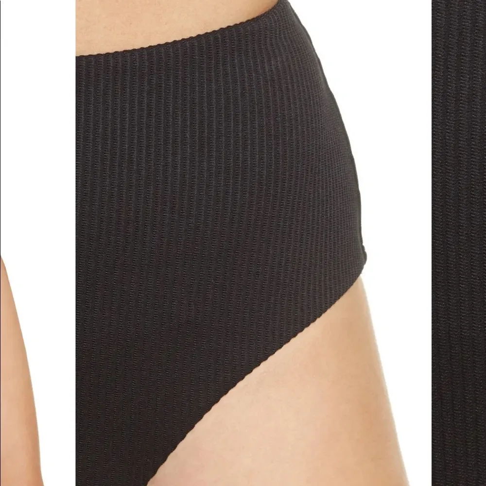 TOPSHOP Ribbed High Waist Bikini Bottoms - Image 9