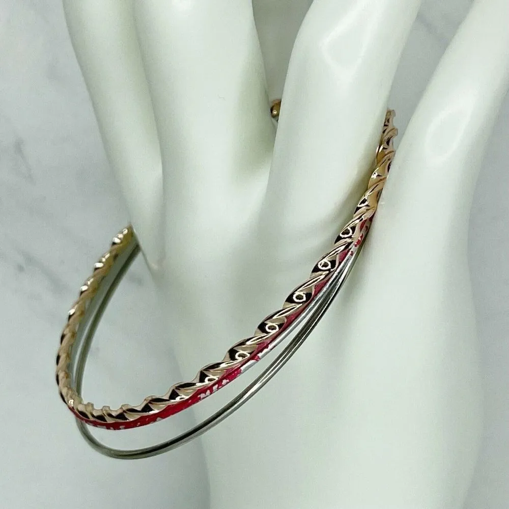 Lot of 3 Multicolor Stackable Bangle Bracelets - Image 4