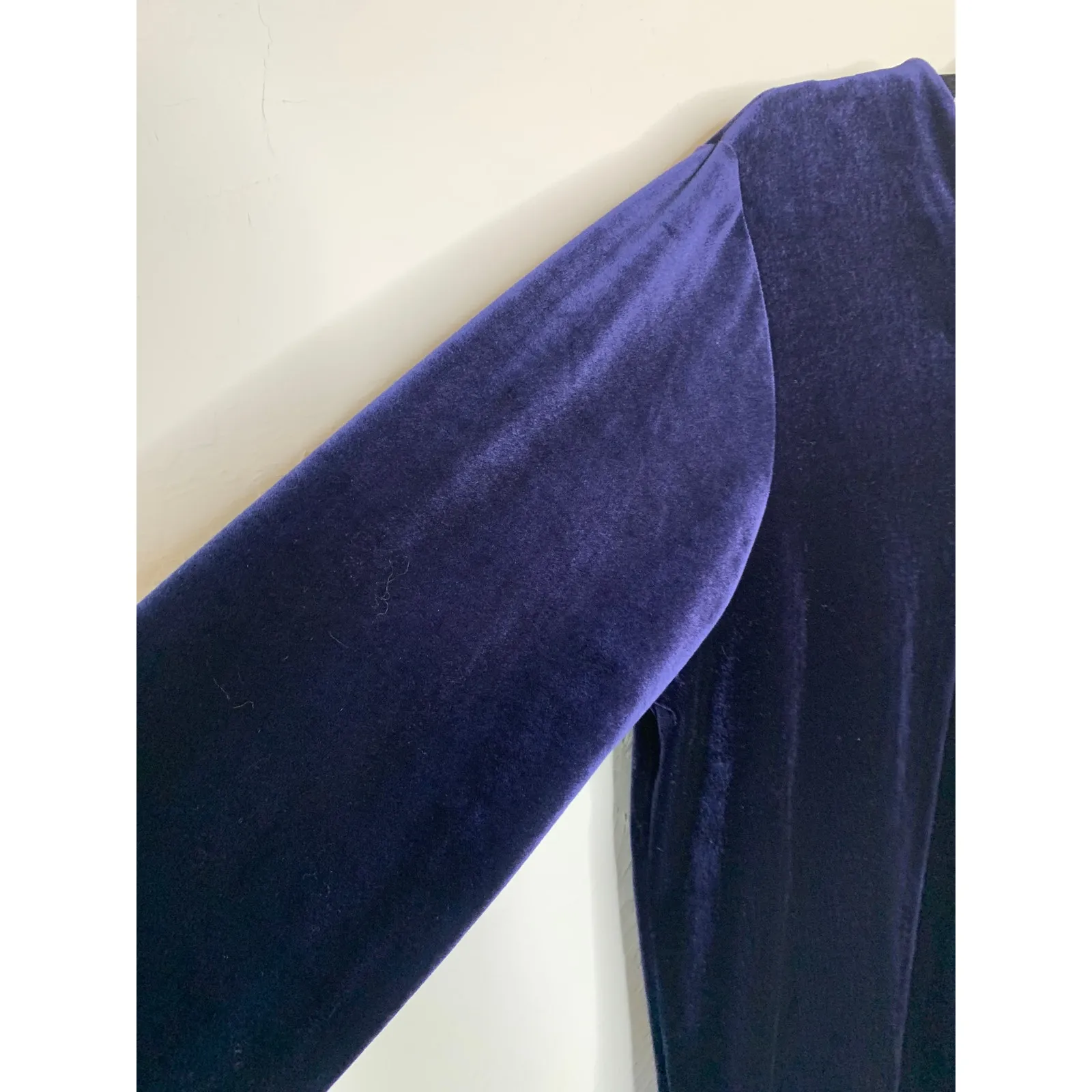 Vintage Velour Purple Blue Jacket Frog Closures Sz 1X Holiday Whimsygoth - Image 9