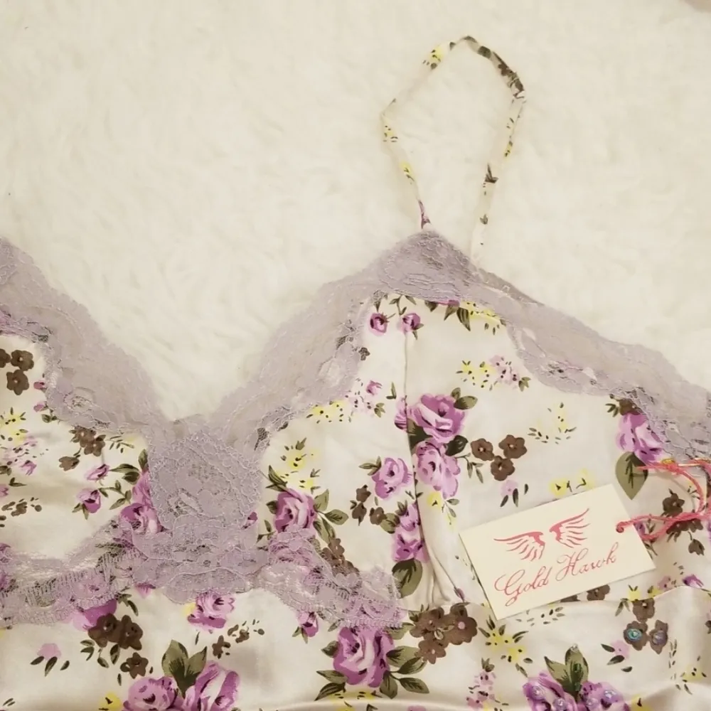 💕GOLD HAWK💕 100% Silk Camisole Egg Shell M NWT Size M - Image 3