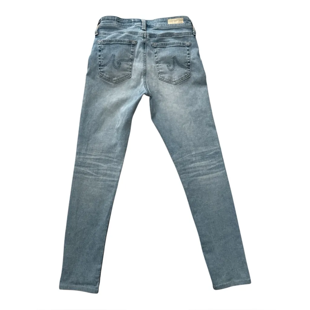 AG Adriano Goldschmied Farrah High-Rise Skinny Ankle Jeans | Light Wash | 27R - Image 2