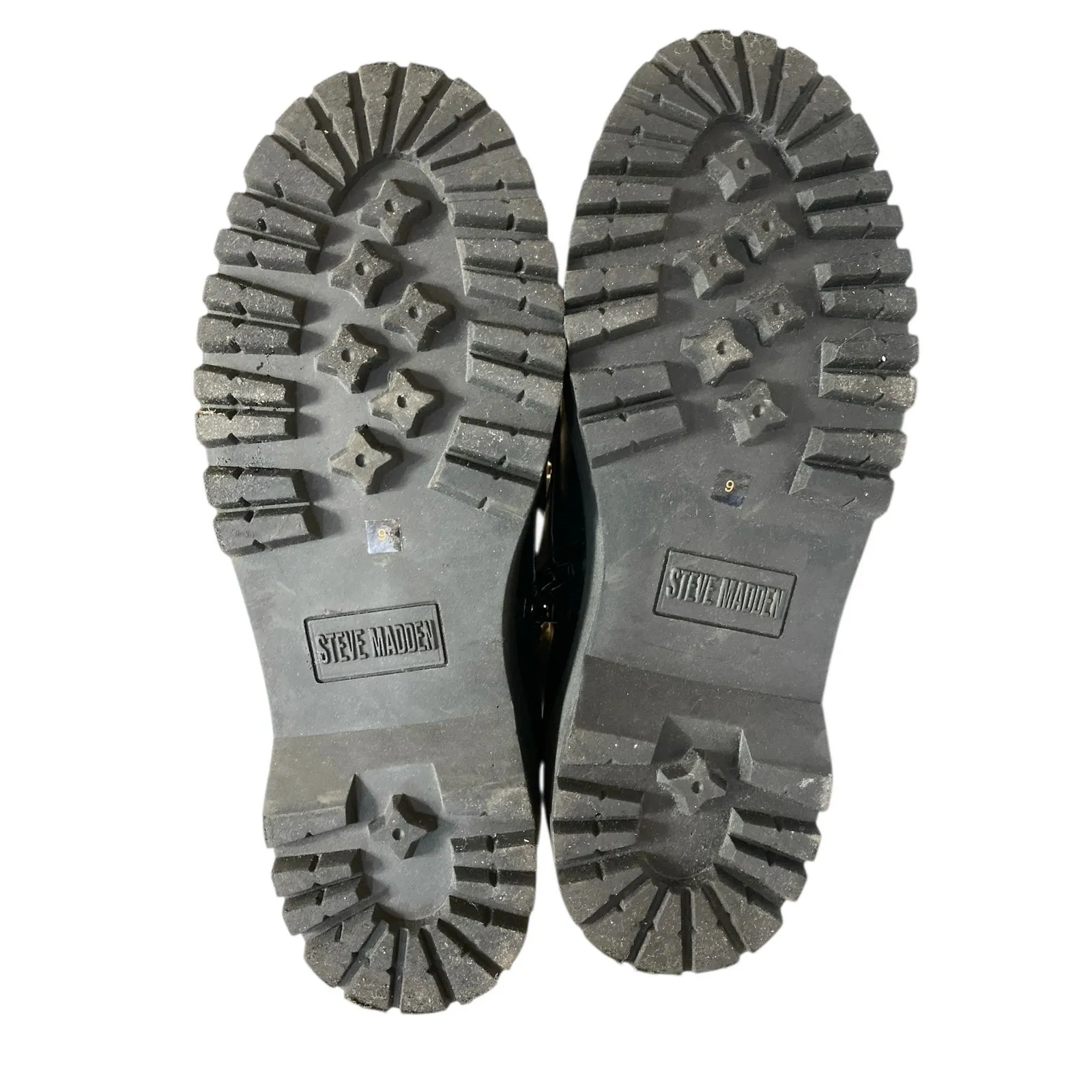 Steve Madden Bettyy Women's Black Lace Up Round Toe Platform Combat Boots Size 9 - Image 4