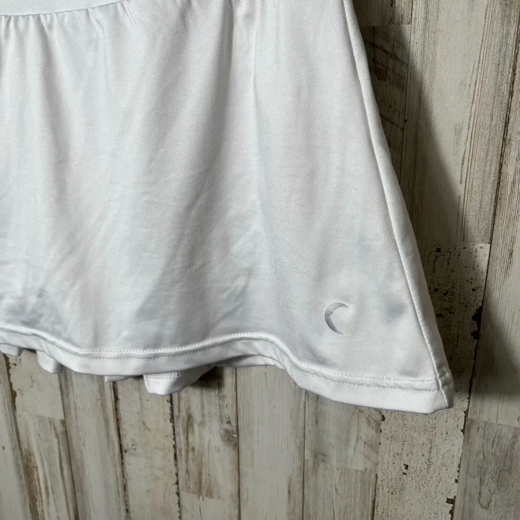 Zyia White Active Tennis‎ Pleated Chill Clubhouse Skort Womens Size Large - Image 2