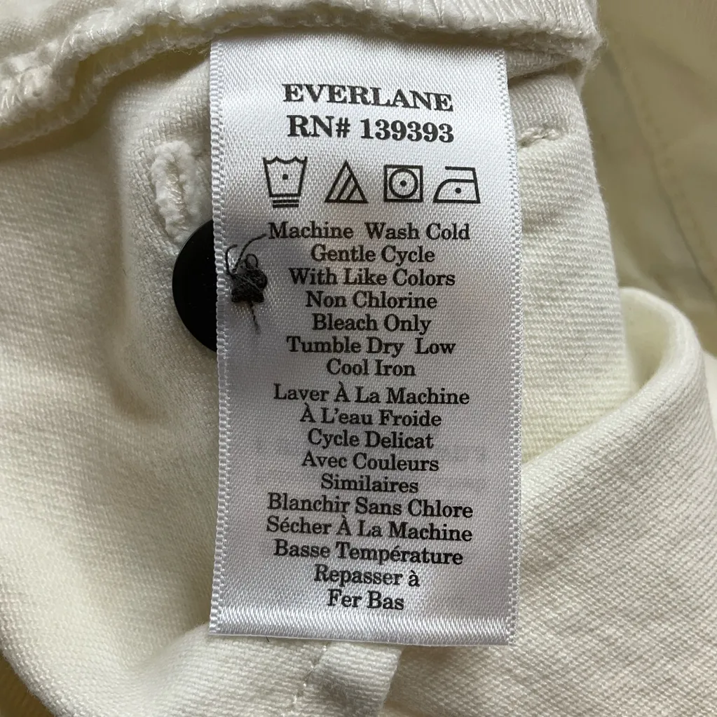 Everlane Organic Wide Leg Pant 00‎ Bone White - Image 6