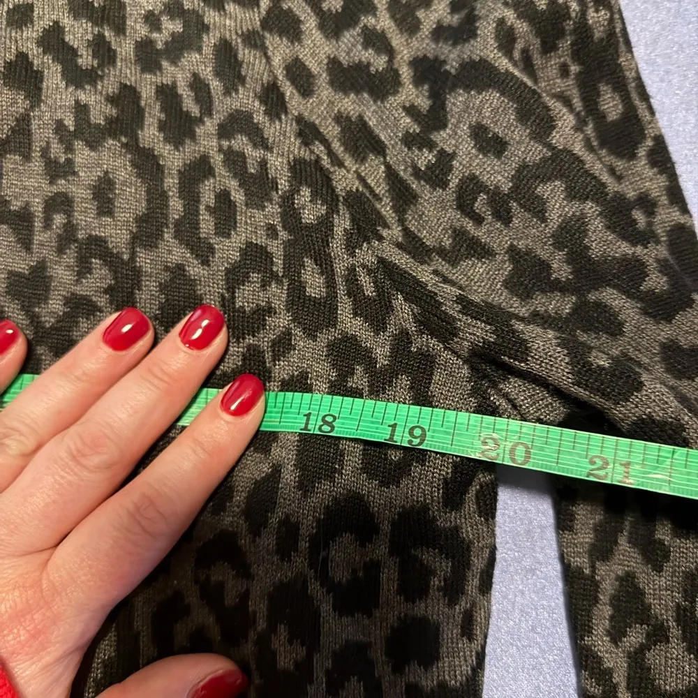 Laura Ashley Black Tank and Kim Roger’s  Cardigan with Leopard Print - Image 3