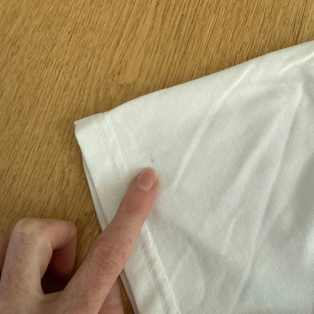 Boohoo Baby Tee Dump Him Size US6 White - Image 3