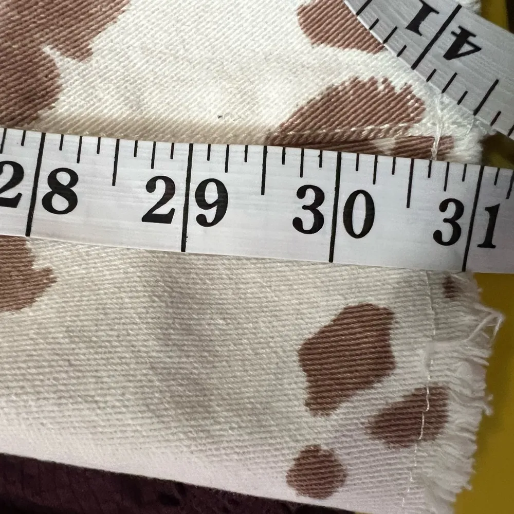 Altar’d State Cow Print Fringe High Rise Flares Size M - Image 10